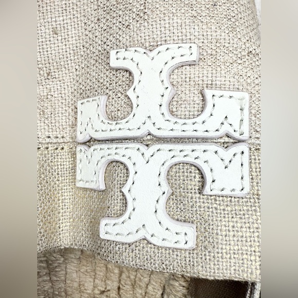 Tory Burch Cream Canvas Weston Flat Espadrilles‎ women’s shoes size 7.5 - Picture 10 of 15